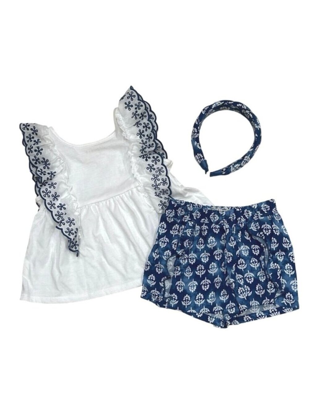 Btween Girls Matching Set with Headband 5T
